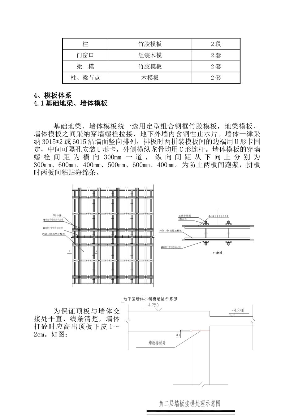 框架结构写字楼项目模板工程施工方案_第3页