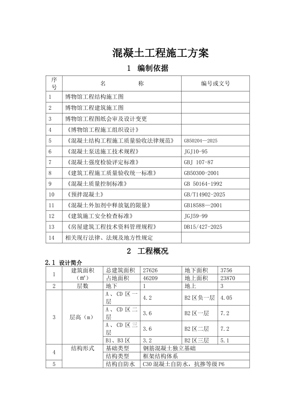 框架结构博物馆混凝土施工方案_第3页