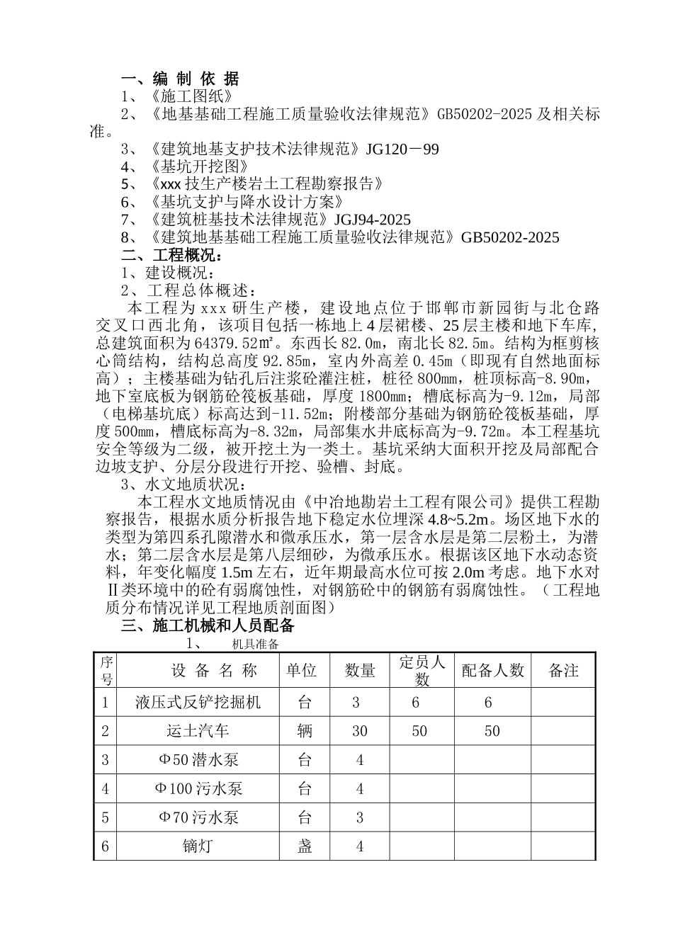 框架结构科研楼土方开挖施工方案_第1页