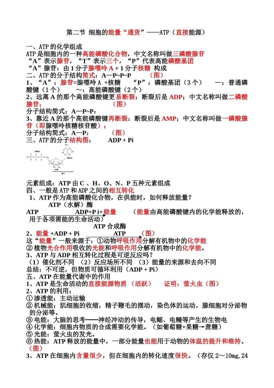 案第二节-细胞的能量“通货”--ATP_第1页