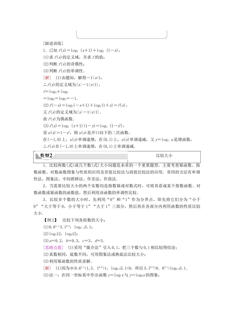 高中数学 第6章 幂函数、指数函数和对数函数章末综合提升教学案（含解析）苏教版必修第一册-苏教版高一第一册数学教学案_第2页