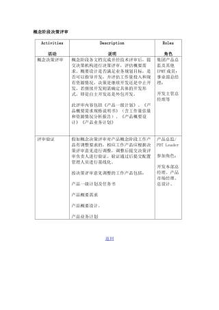 概念阶段决策评审