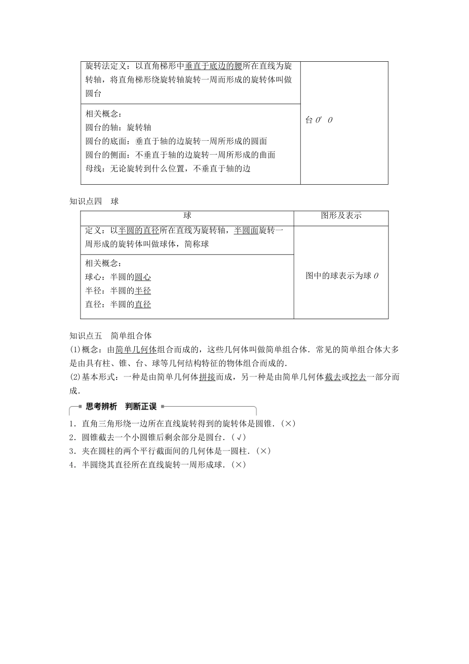 高中数学 第一章 空间几何体 1.1 第2课时 旋转体与简单组合体的结构特征学案 新人教A版必修2-新人教A版高一必修2数学学案_第2页