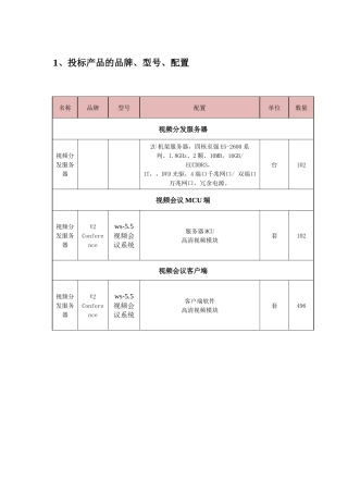 武汉虹信投标文件技术部分