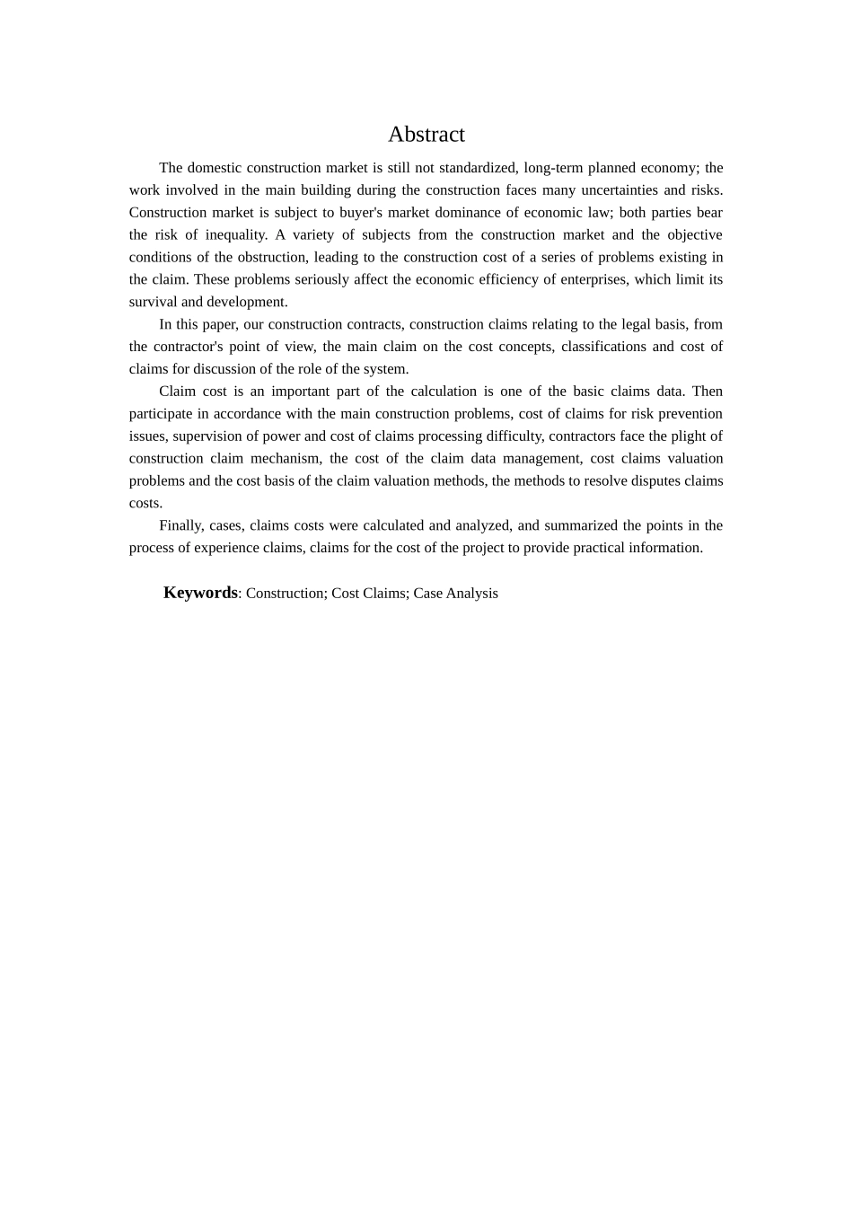 毕业论文某工程建设项目的费用索赔分析_第2页
