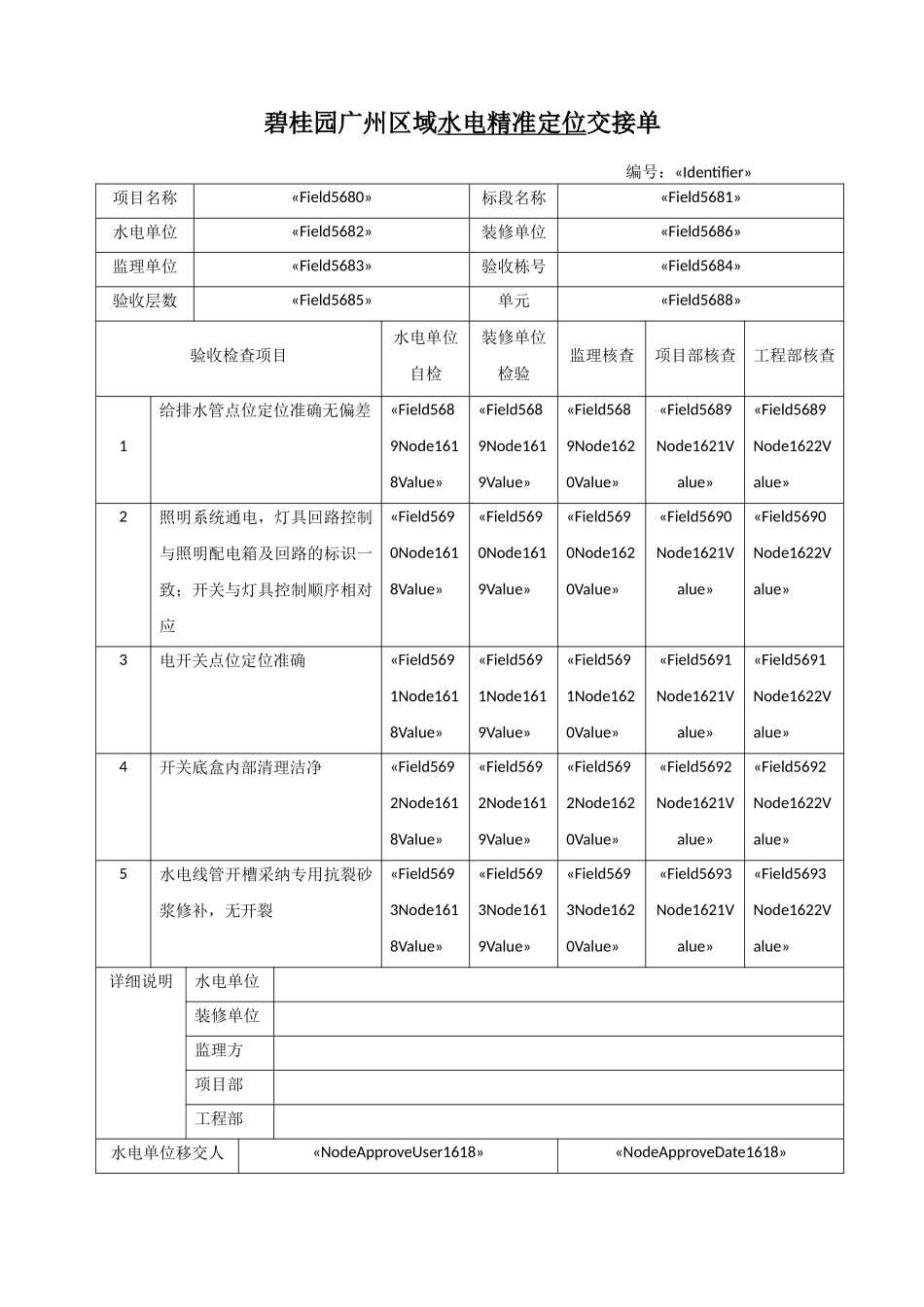 水电精准定位交接单_第1页
