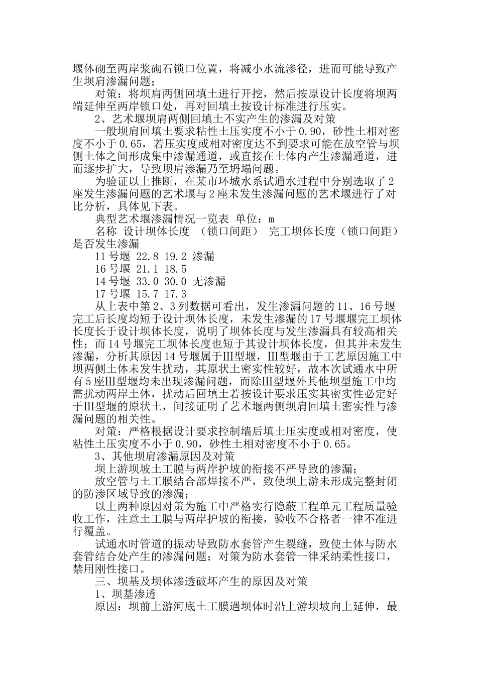 水系工程建设中艺术堰渗透破坏类型与对策_第2页