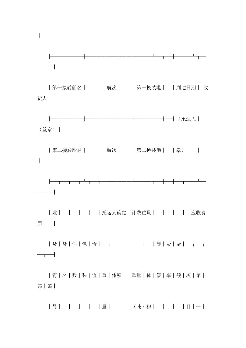 水货物联运运单_第2页