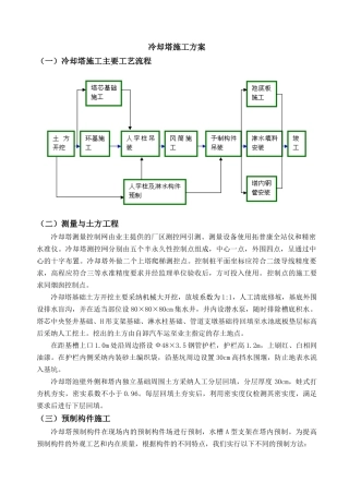江西某大型电厂冷却塔施工方案