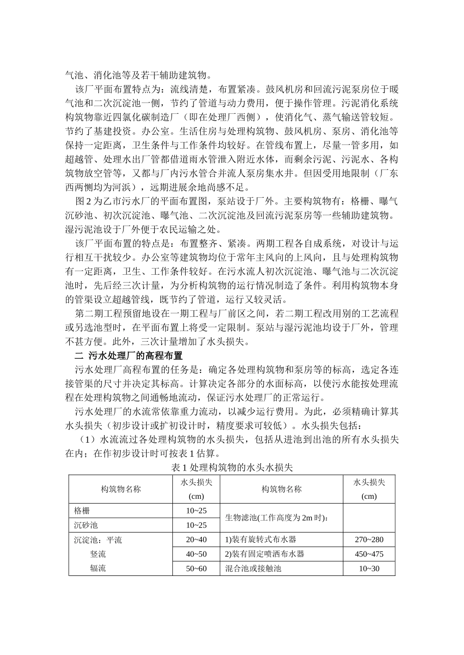 污水处理厂平面及高程布置_第3页