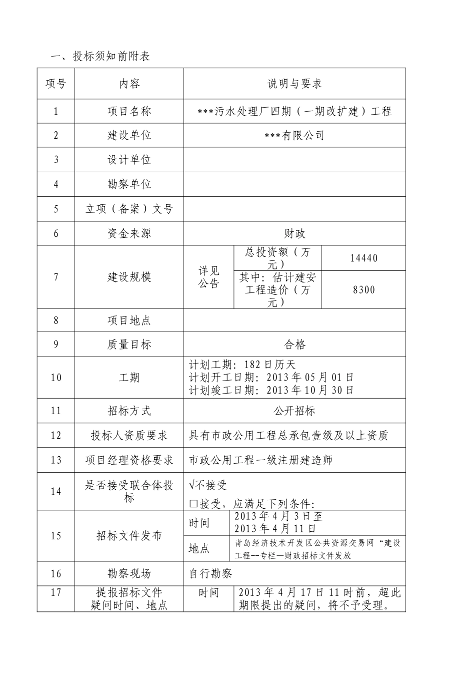污水处理厂改扩建工程招标文件_第3页