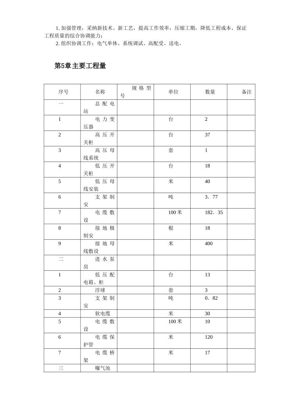 污水处理厂电气设备安装施工组织设计_第3页