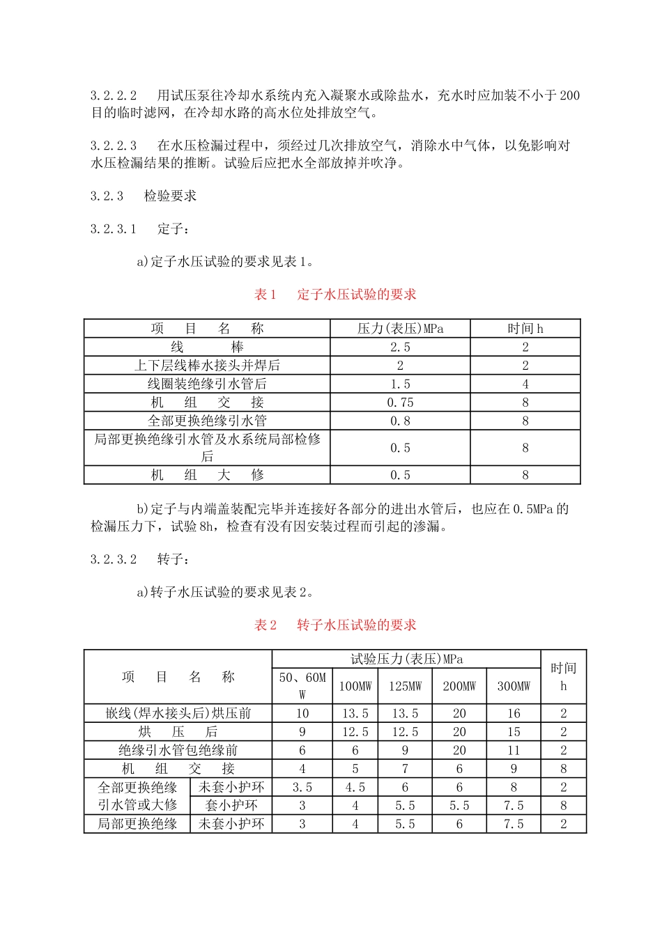 汽轮发电机漏水、漏氢的检验dlt-607—1996_第3页