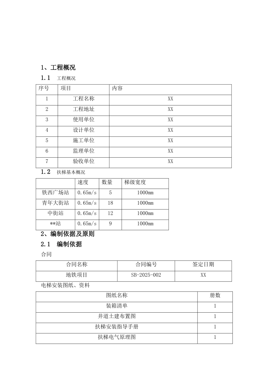 沈阳某号线地铁自动扶梯工程施组设计_第3页