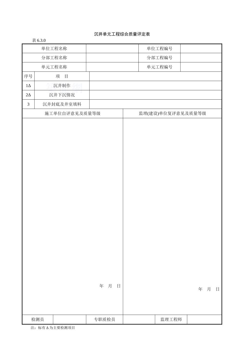 沉井江苏某甲级水利监理质量标准之二十三_第1页