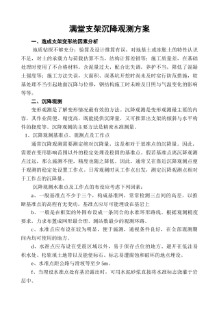 沉降观测作业指导书