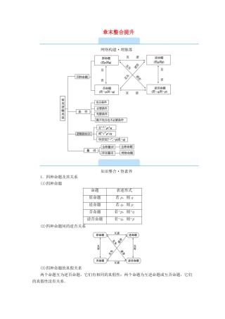 高中数学 第一章 常用逻辑用语章末整合提升学案（含解析）新人教A版选修2-1-新人教A版高二选修2-1数学学案