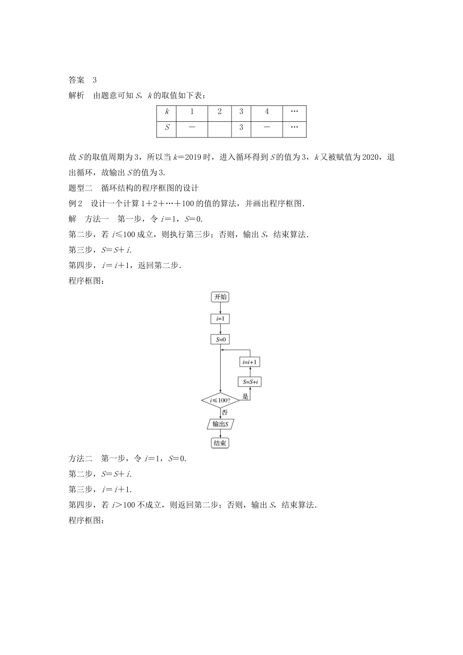 高中数学 第一章 算法初步 1.1.2 程序框图与算法的基本逻辑结构 第3课时 程序框图与算法的基本逻辑结构学案（含解析）新人教A版必修3-新人教A版高一必修3数学学案_第3页