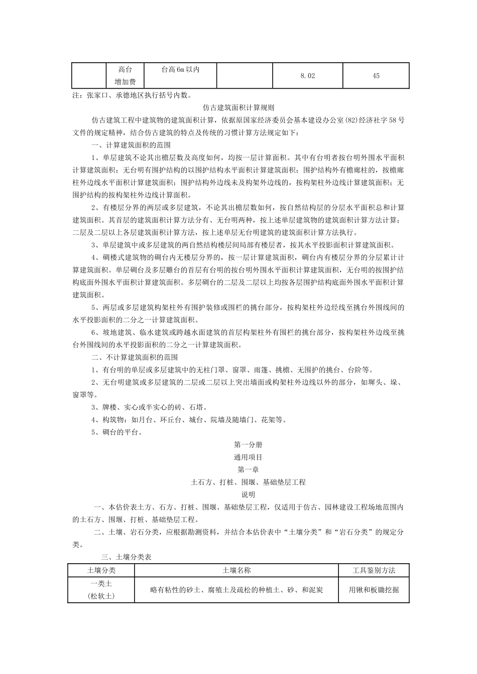 河北省仿古建筑及园林工程预算定额计算规则_第3页