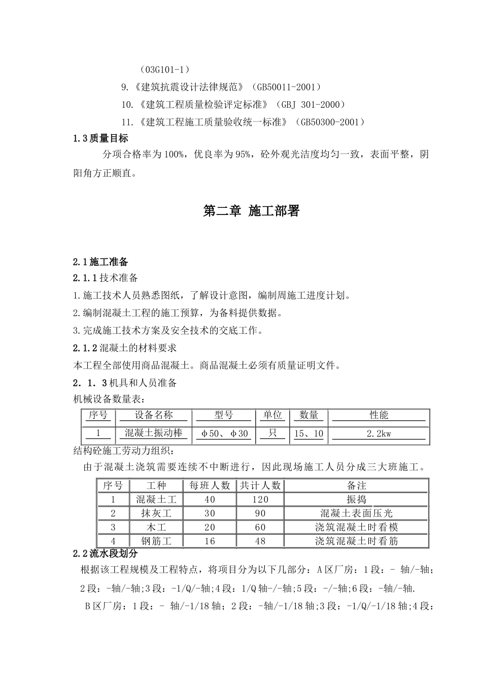河北省某生产车间混凝土施工方案_第3页