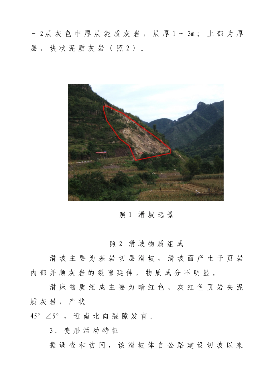 河南省卢氏县某公路山体滑坡应急调查报告_第3页