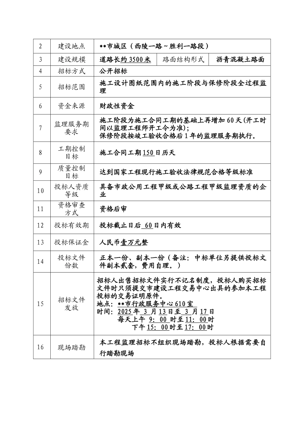 沿江大道中段道路改造工程监理招标文件_第2页