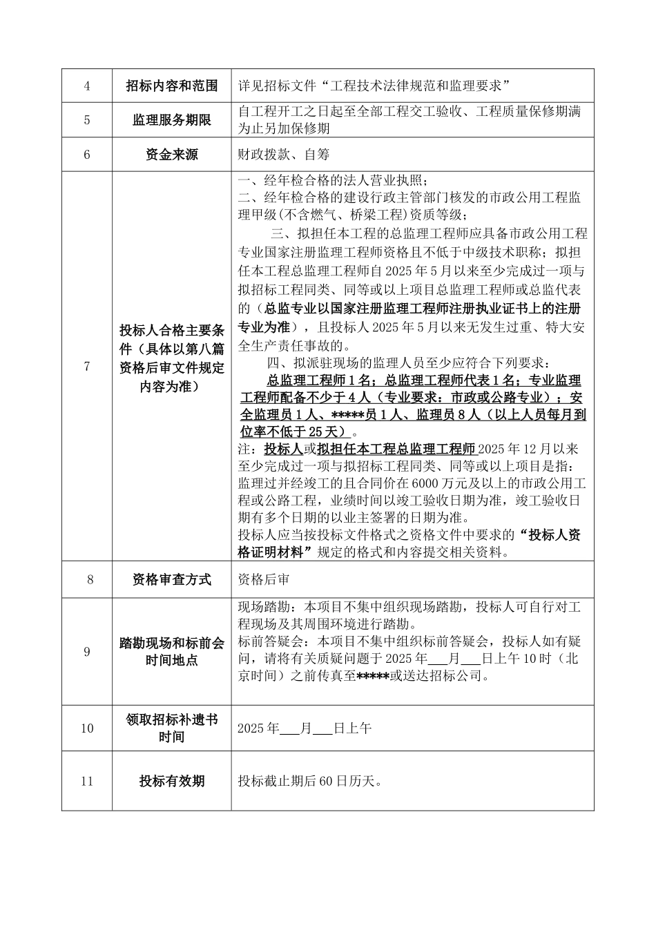 泉州市东海片区某市政道路工程施工监理招标文件_第3页