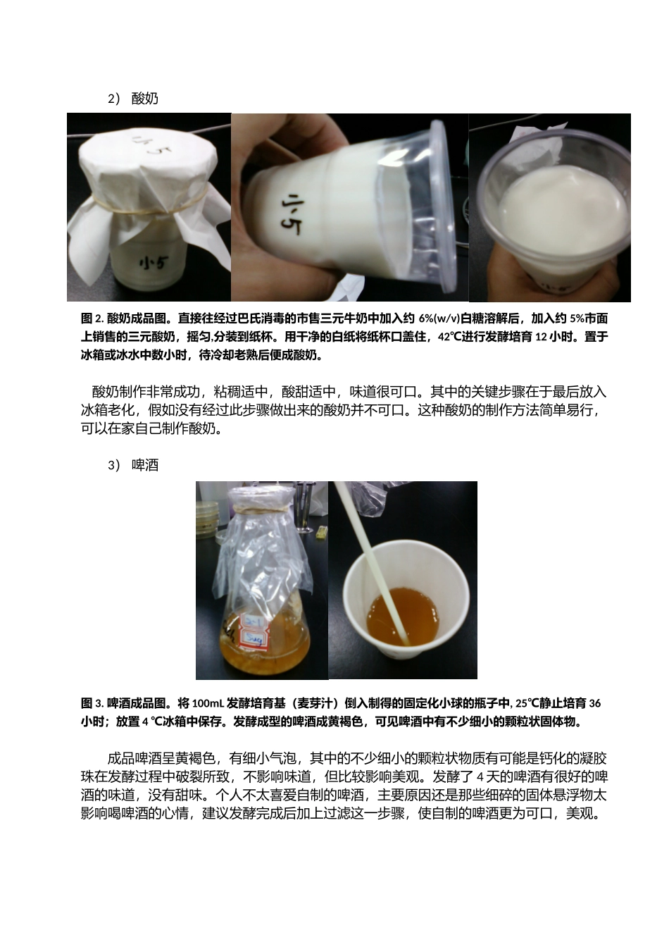 泡菜制作固定化酵母细胞发酵实验与酸奶制作_第3页