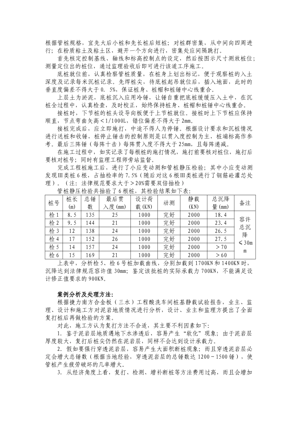 泥岩地质区域预应力管桩施工的浅析_第3页