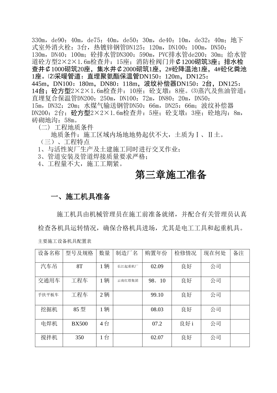 活性炭厂区内管网施工组织设计_第3页