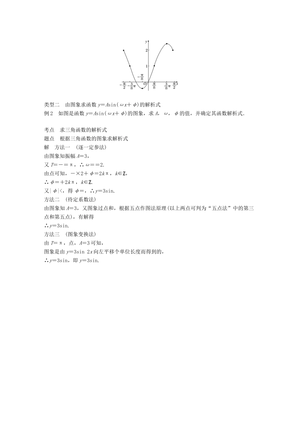 高中数学 第一章 三角函数 1.5 函数y＝Asin(ωx＋φ)的图象（二）学案 新人教A版必修2-新人教A版高一必修2数学学案_第3页