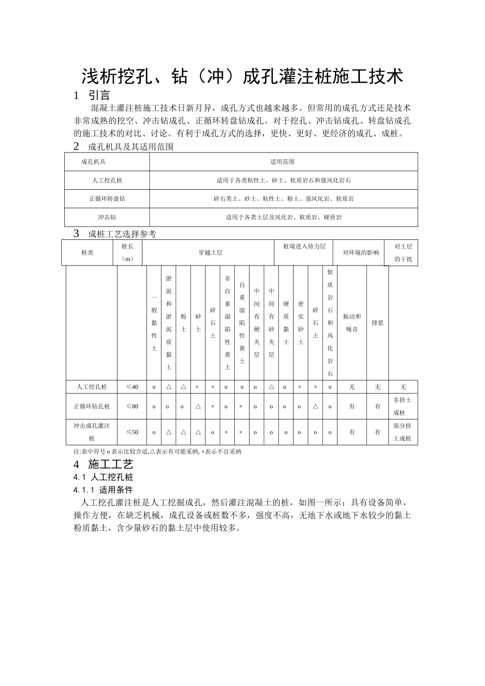 浅析挖孔钻成空灌注桩施工技术_第1页
