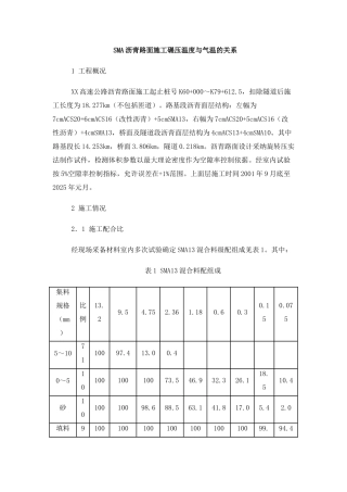 浅谈sma沥青路面施工碾压温度与气温的关系
