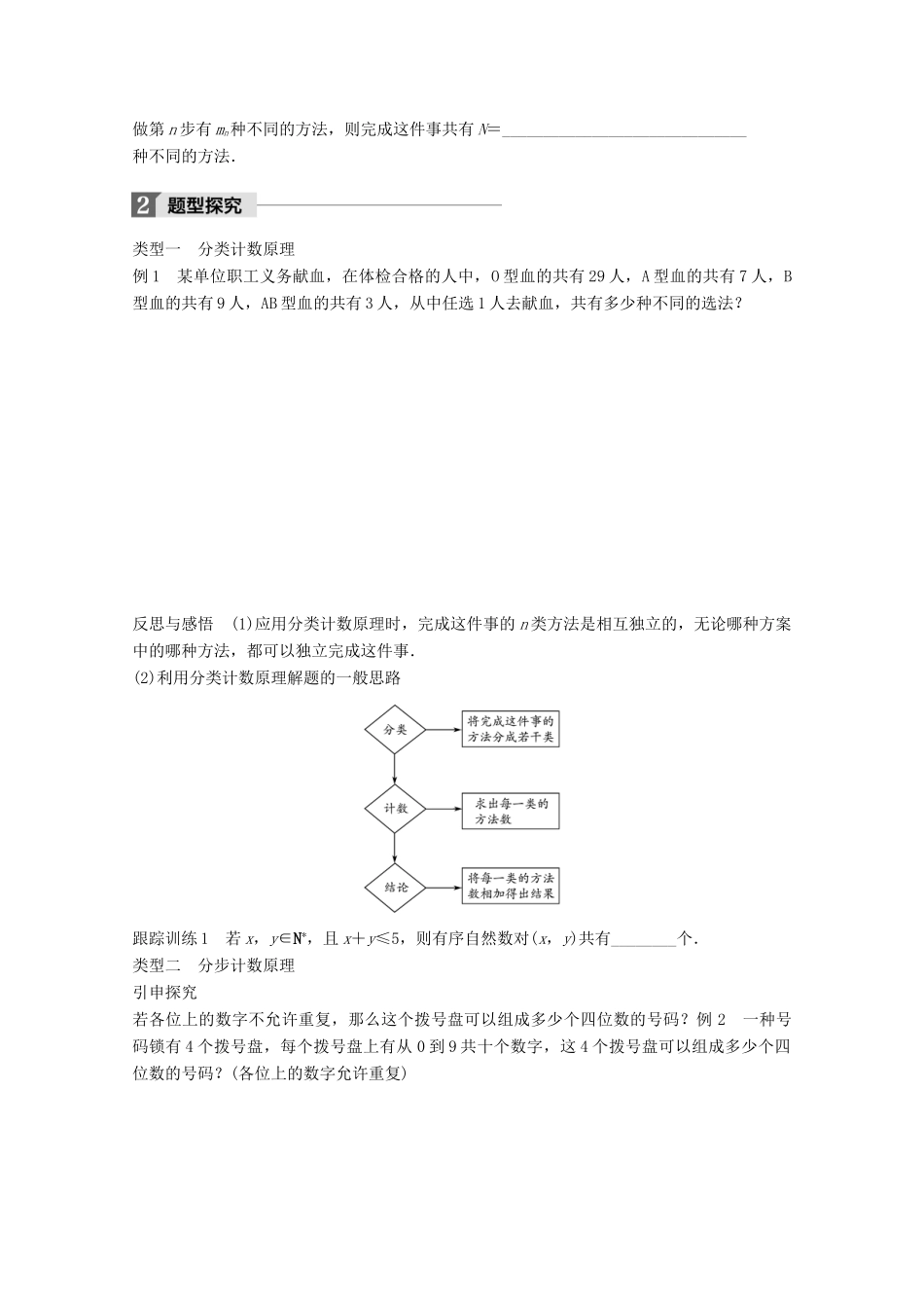 高中数学 第一章 计数原理 1.1 第1课时 分类计数原理与分步计数原理学案 苏教版选修2-3-苏教版高二选修2-3数学学案_第2页