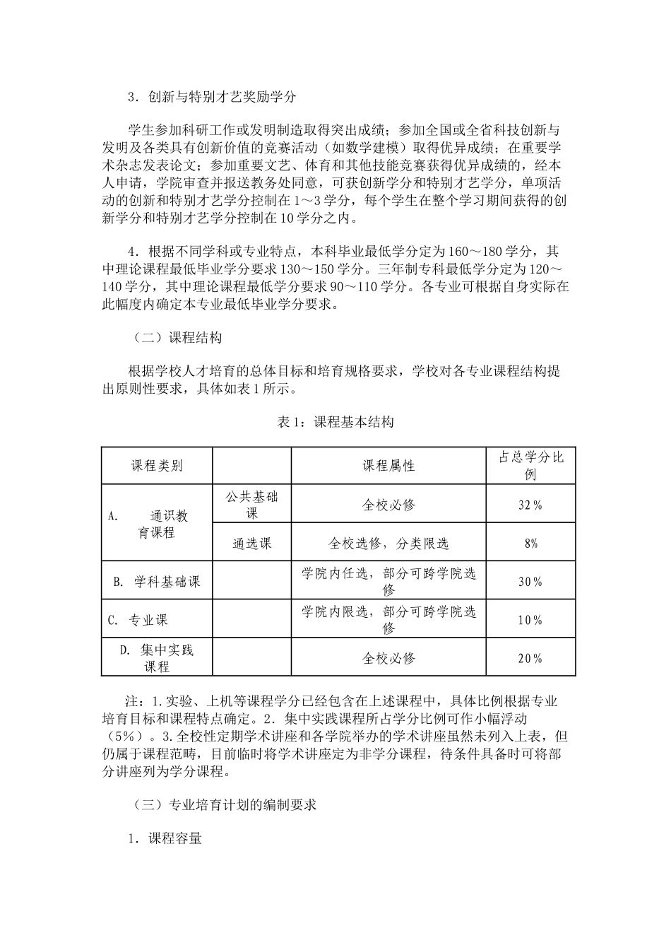 济南大学学分制实施意见_第3页