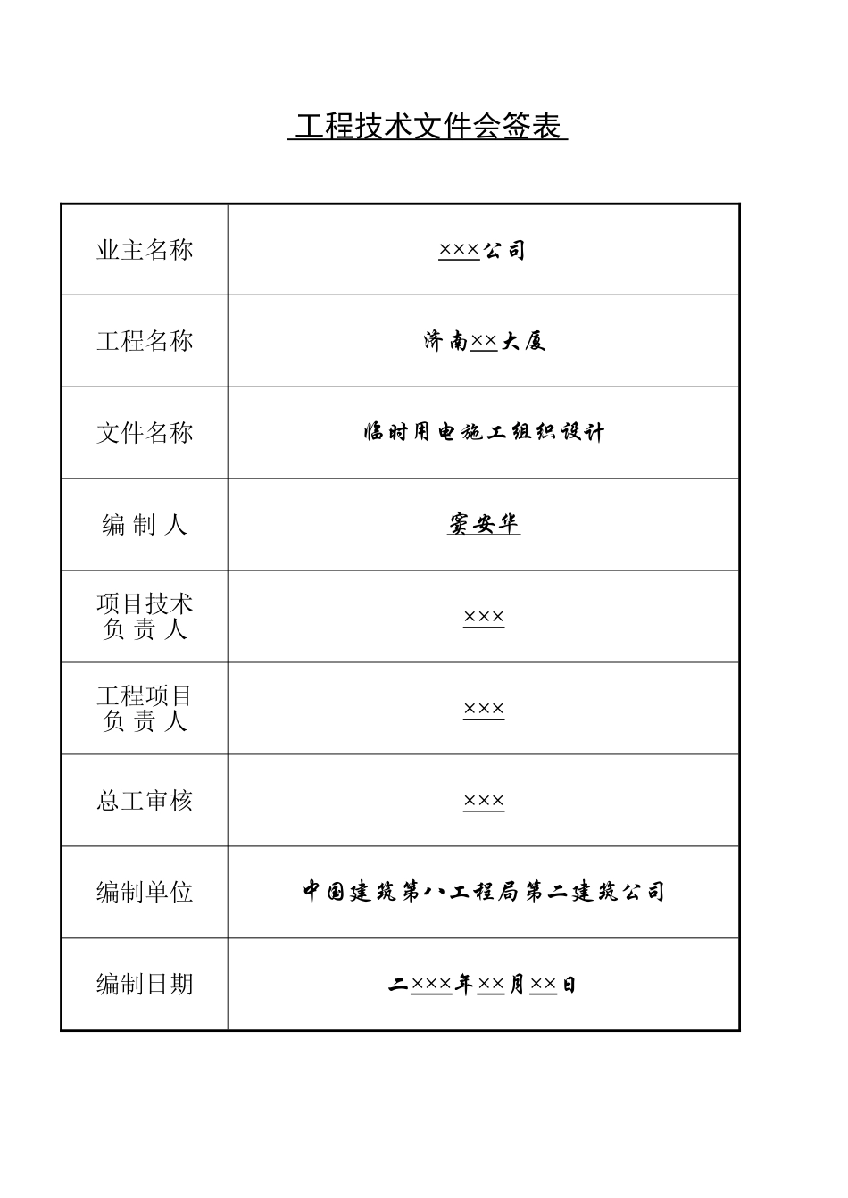 济南某大厦临时用电施工方案_第3页