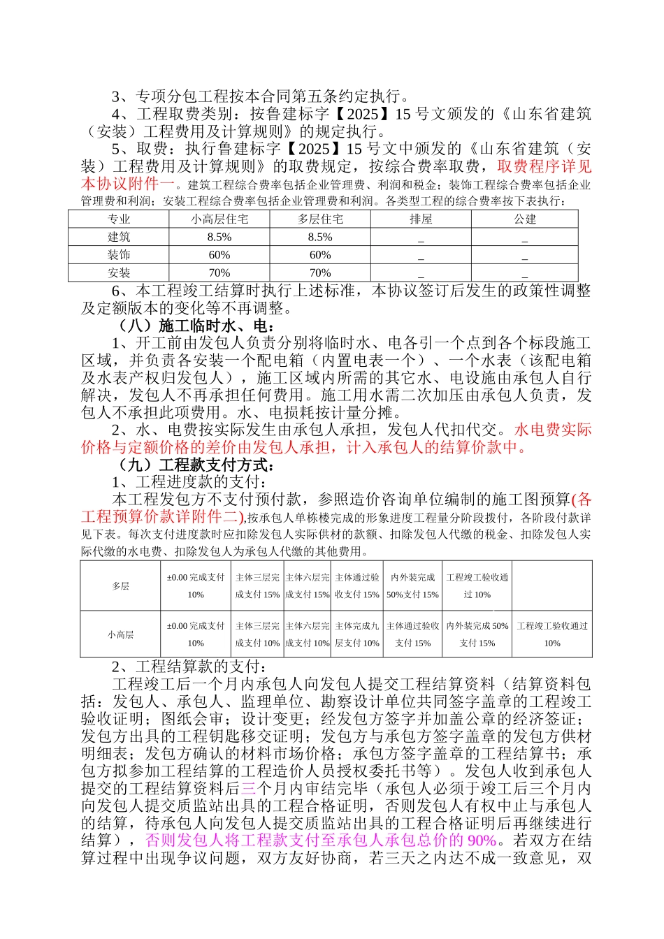 济南某小区施工合同_第3页