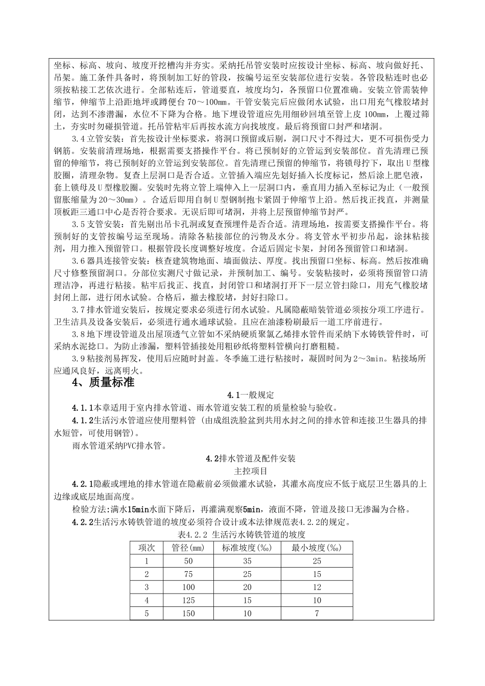 浙江商住楼室内排水管道安装技术交底_第2页