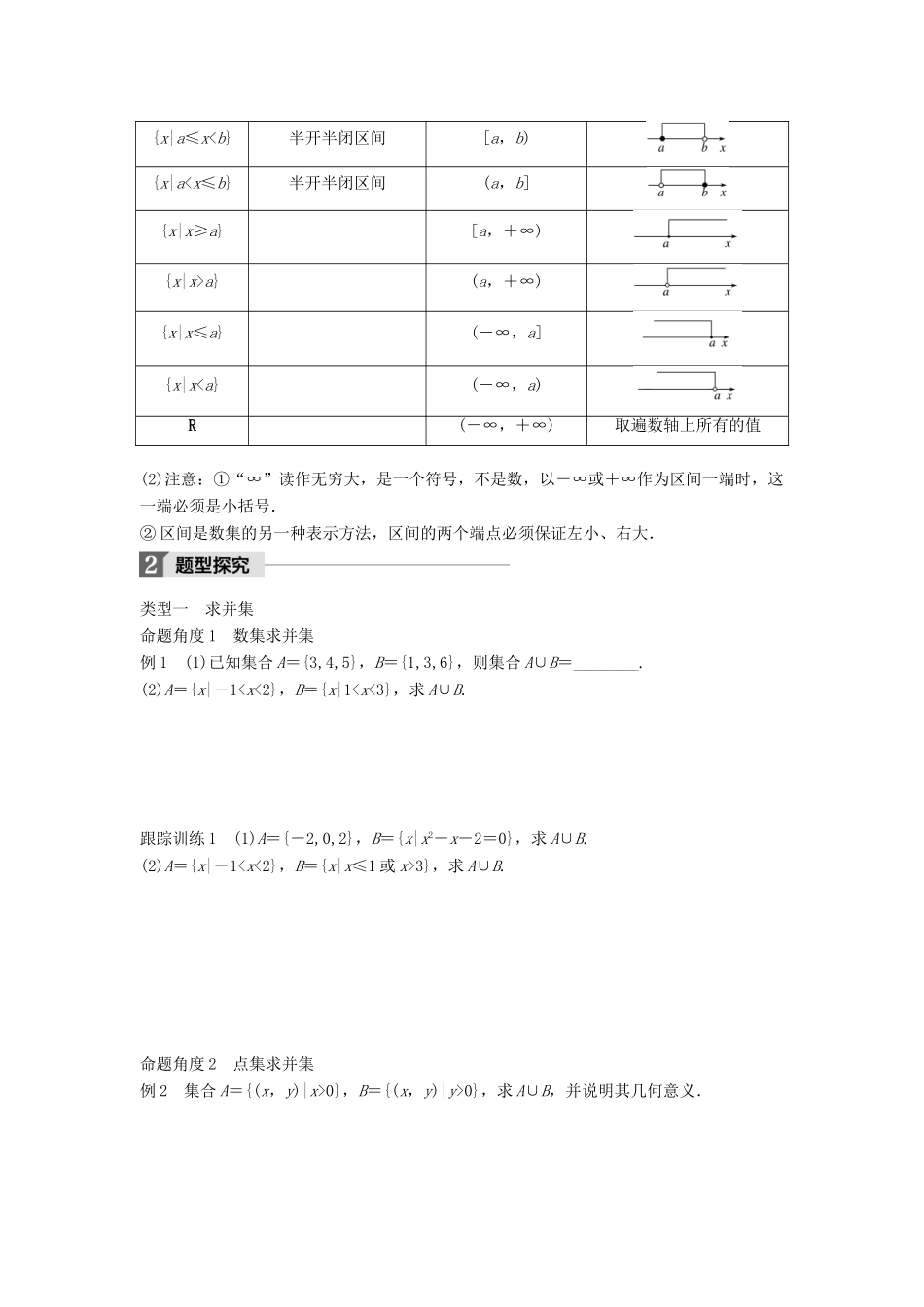 高中数学 第一章 集合与函数概念 1.3 交集、并集学案 苏教版必修1-苏教版高一必修1数学学案_第2页