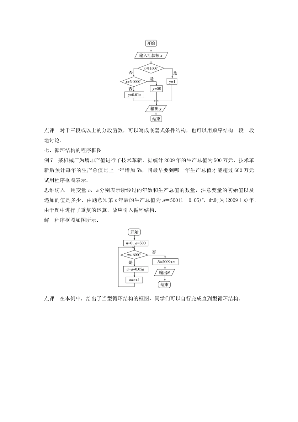 高中数学 第一章 算法初步专题突破一学案（含解析）新人教A版必修3-新人教A版高一必修3数学学案_第3页