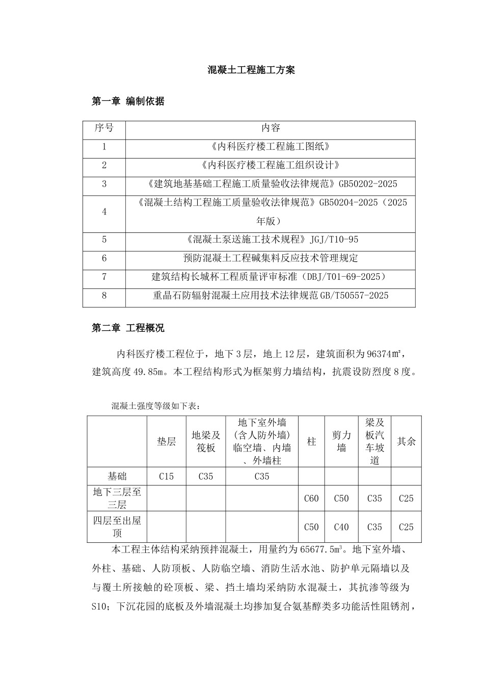 海军总医院内科医疗楼混凝土施工方案_第2页