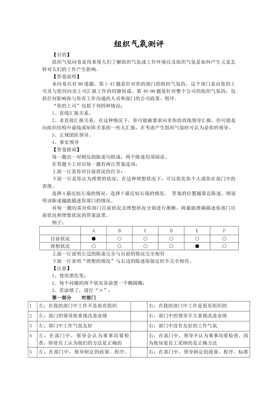 海氏)组织气氛问卷_第1页