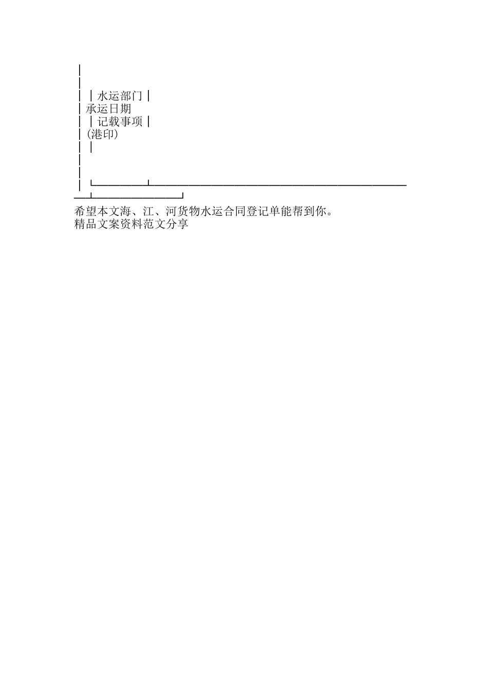 海江河货物水运合同登记单-精品文案范文_第3页