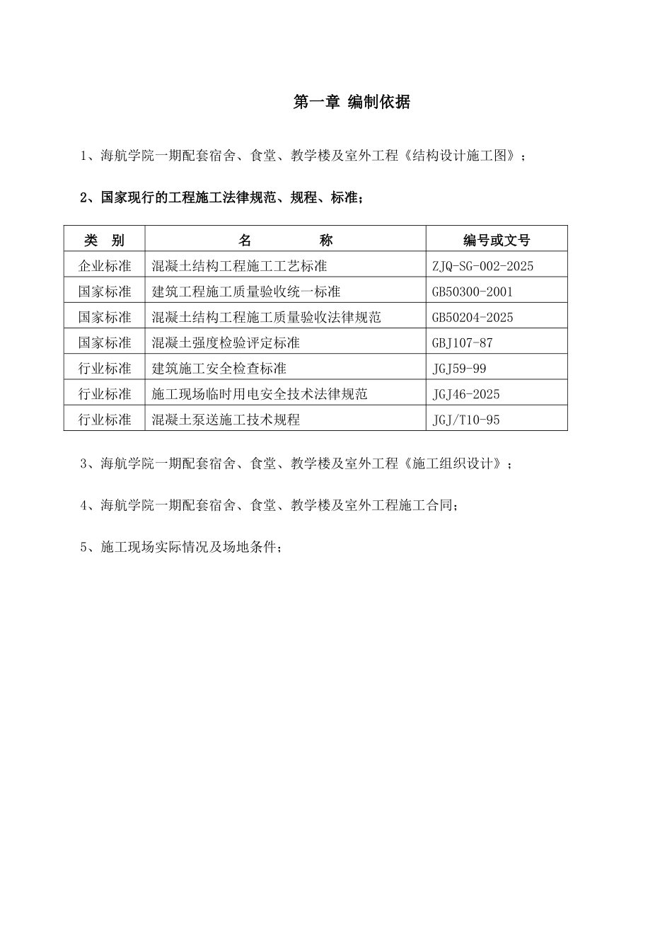 海航学院配套工程混凝土方案_第1页