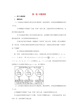 高中数学 第一章 计数原理复习本章诊疗 新人教A版选修2-3-新人教A版高二选修2-3数学素材