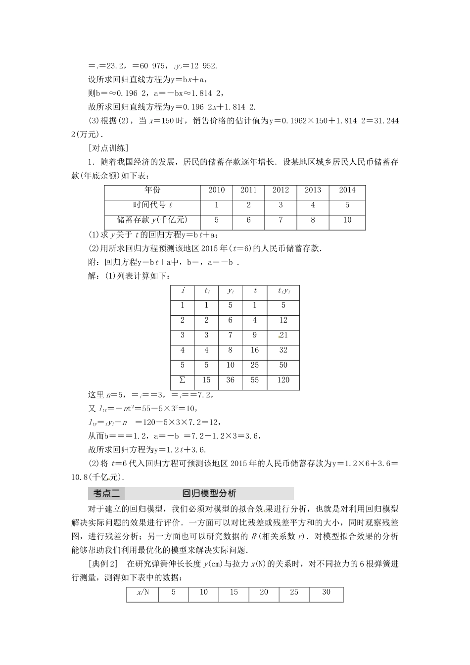 高中数学 第一章 统计案例章末小结与测评创新应用学案 新人教A版选修1-2-新人教A版高二选修1-2数学学案_第2页