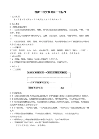 消防工程安装通用工艺标准