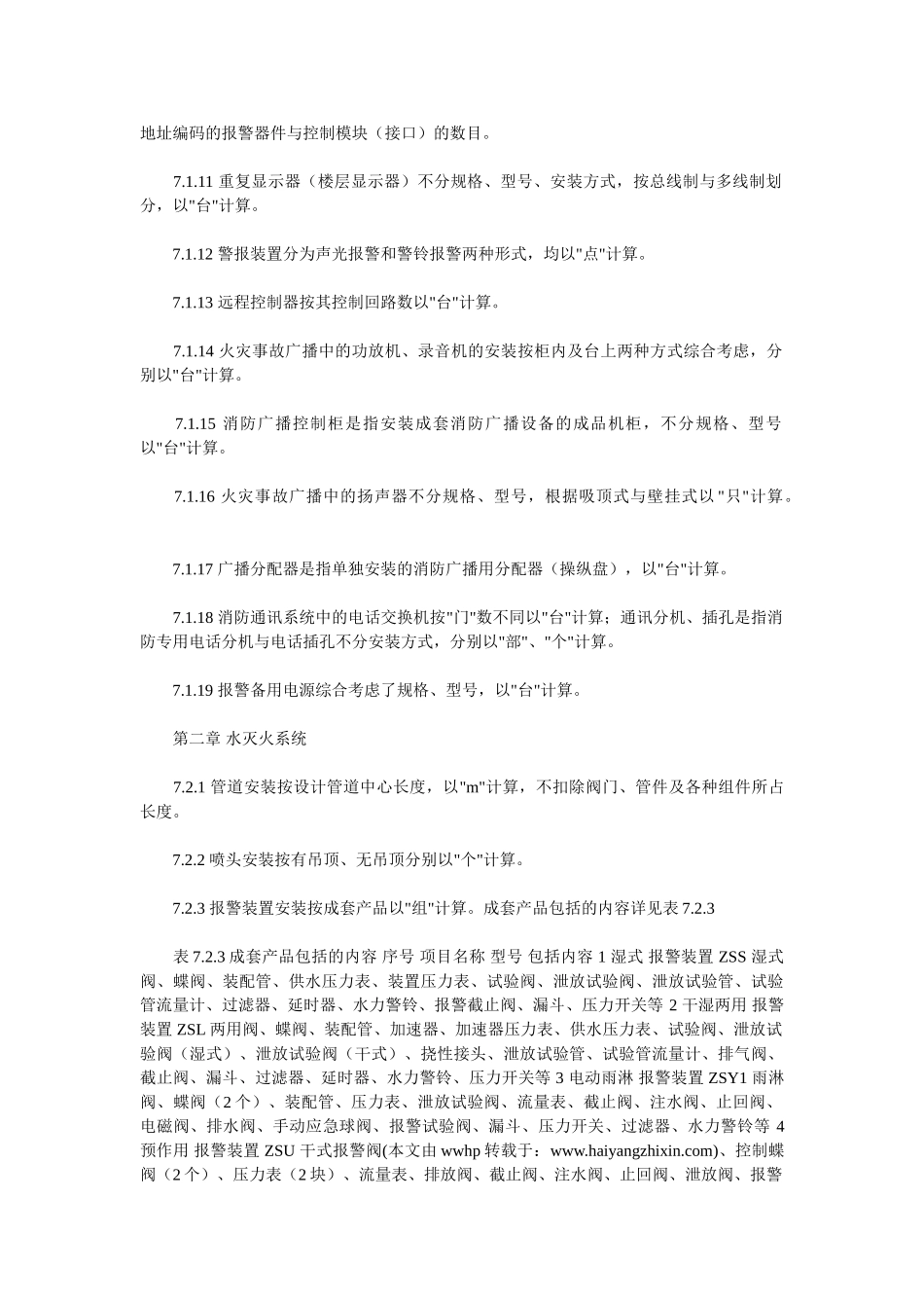 消防工程量计算规则_第2页