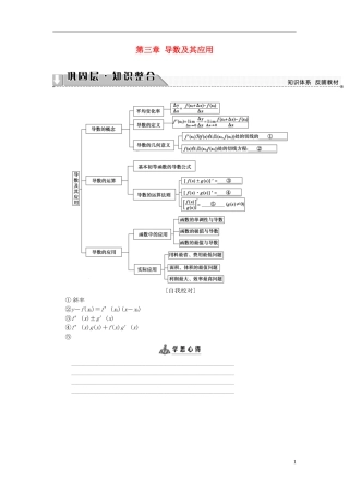 高中数学 第三章 导数及其应用章末分层突破学案 新人教B版选修1-1-新人教B版高二选修1-1数学学案