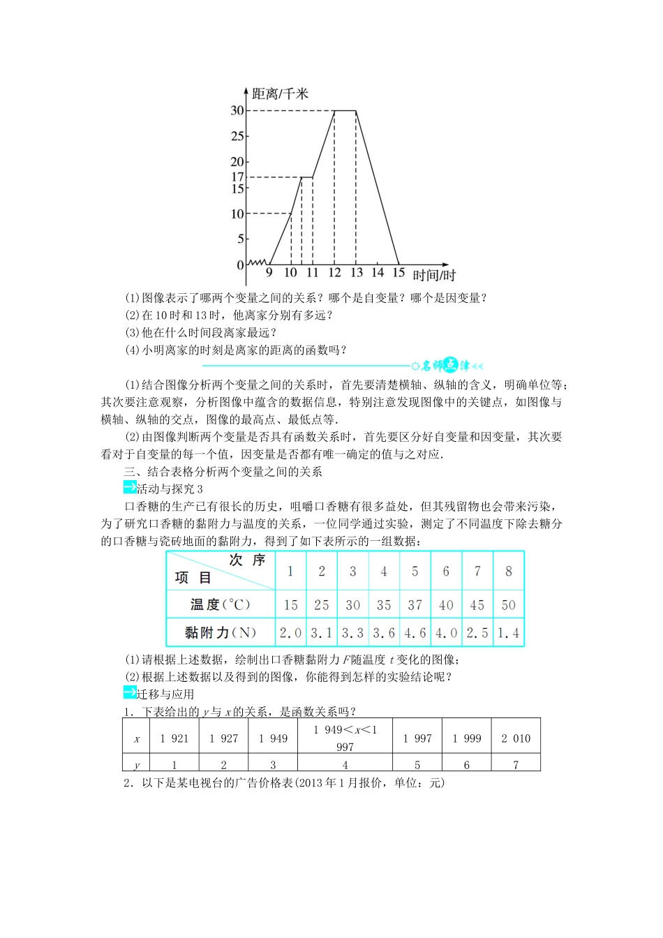 高中数学 第二章 函数 2.1 生活中的变量关系问题导学案 北师大版必修1-北师大版高一必修1数学学案_第2页